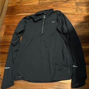 Nike Dri-FIT Women’s Running 1/4 Zip Pullover Black Long Sleeve‎ Top Size L